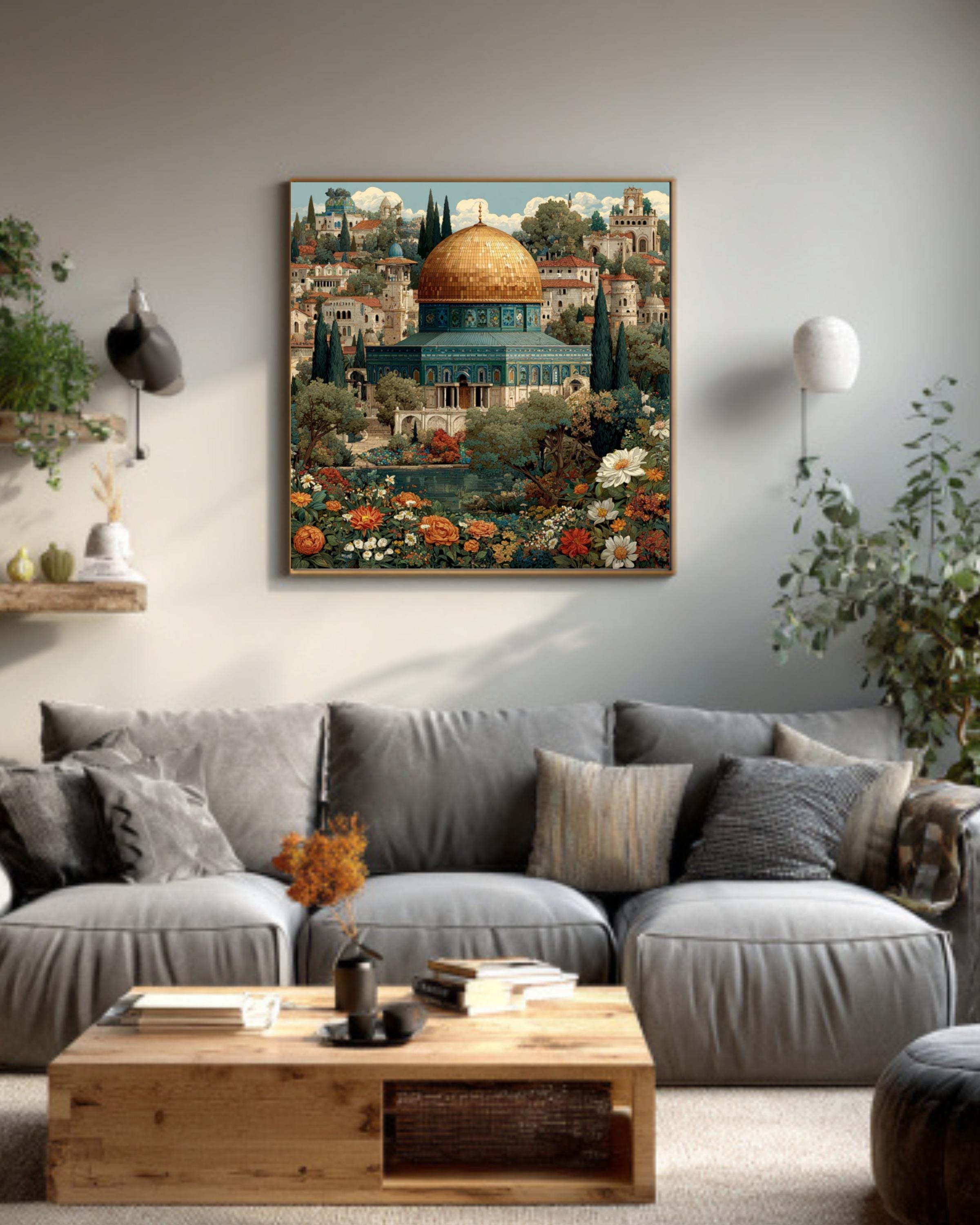 Dome of the Rock Art | Jerusalem Old City Illustration