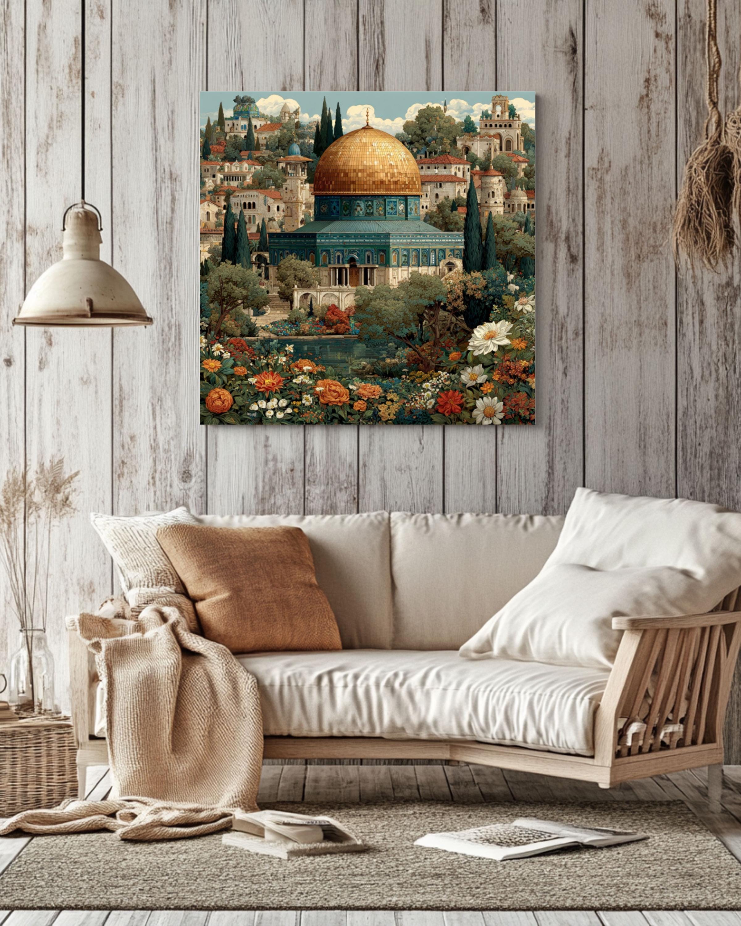 Dome of the Rock Art | Jerusalem Old City Illustration