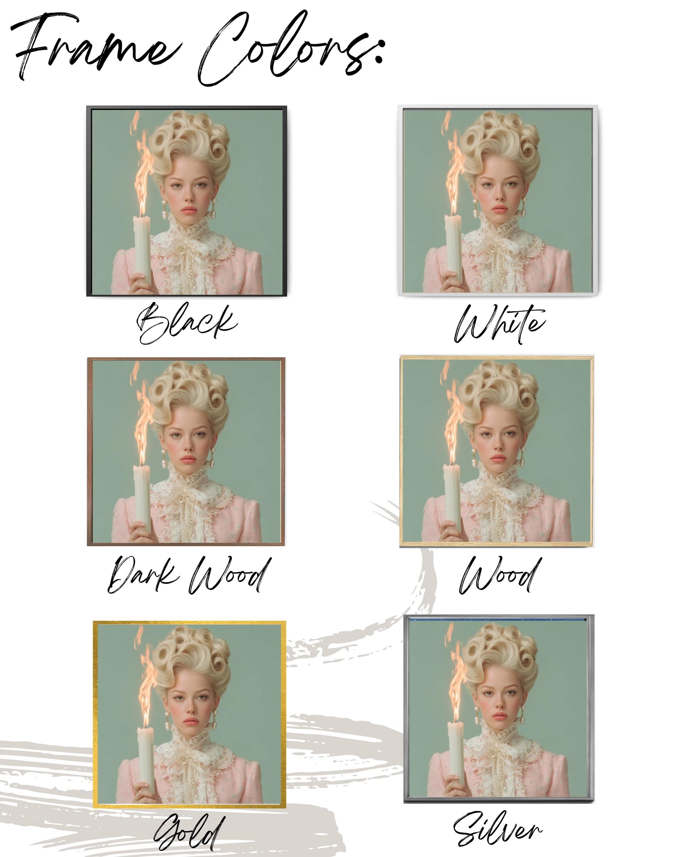 Retro Woman with Candle Art â€“ Kitsch 60s Fashion Print Canvas Wall Art Print – Premium Home Decor