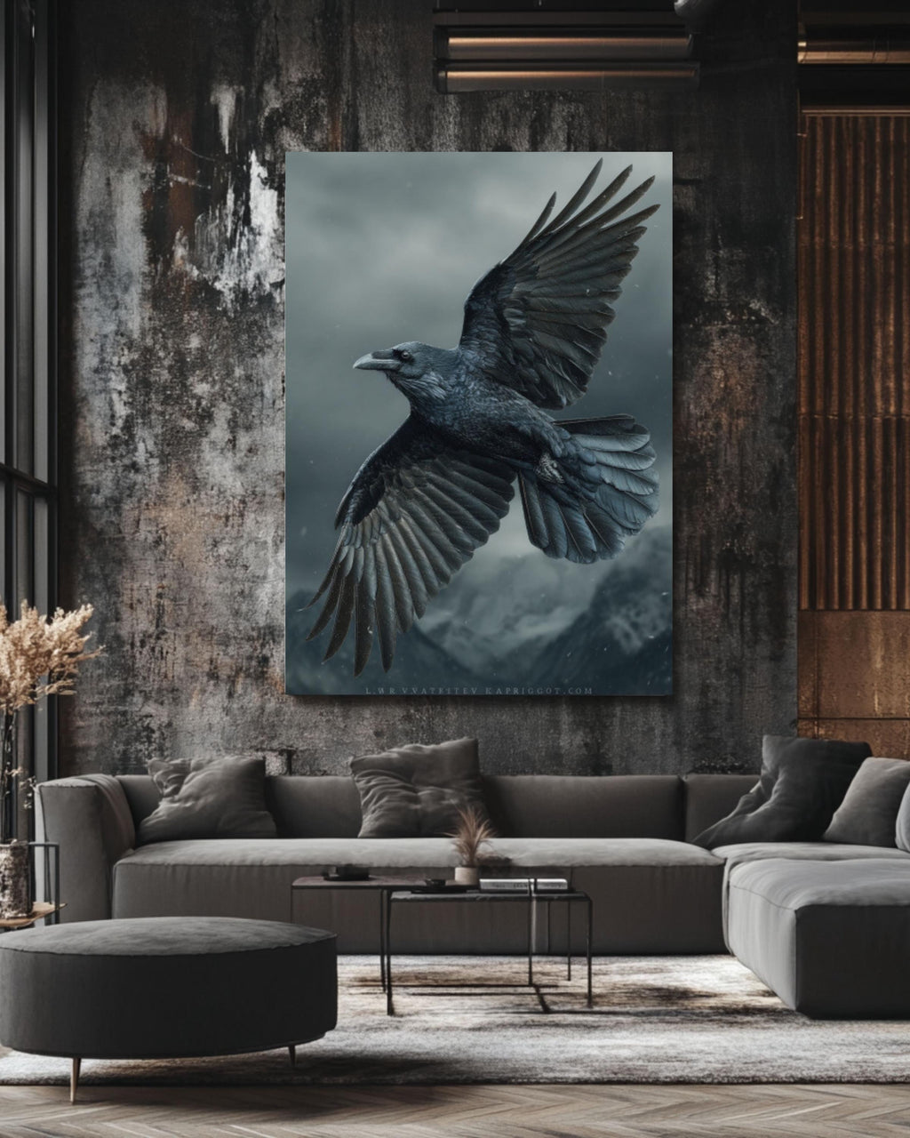Mystic Raven Art Print | Dark Fantasy Storm