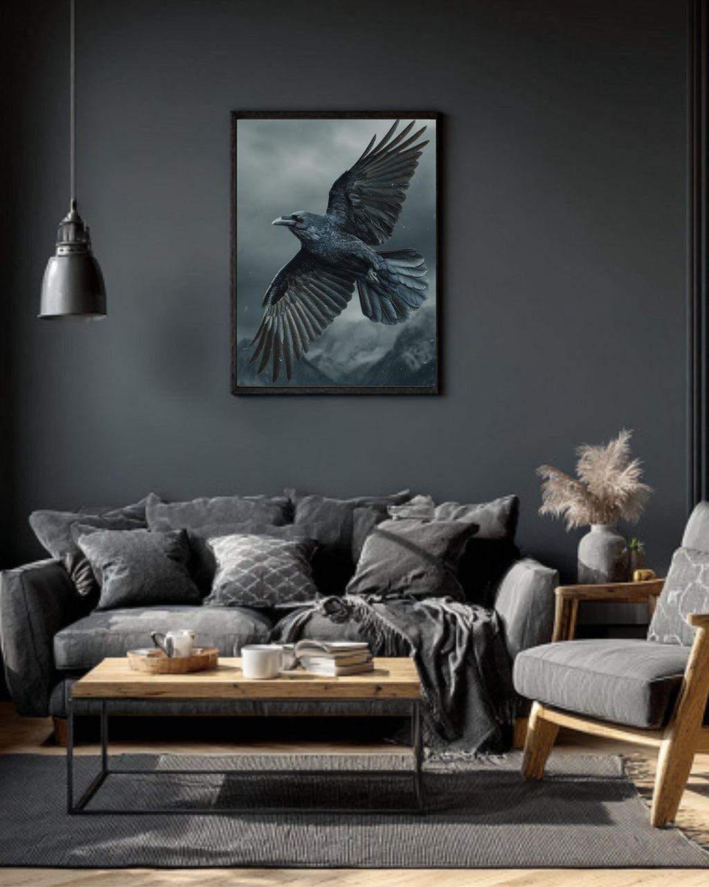 Mystic Raven Art Print | Dark Fantasy Storm