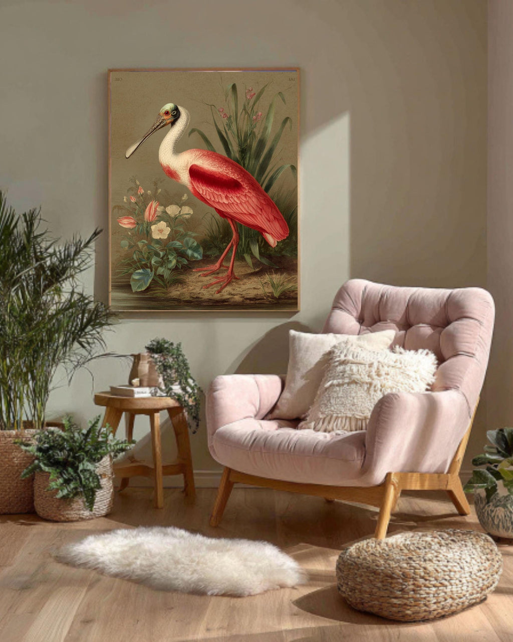 Roseate Spoonbill Bird Art | Wildlife Coastal
